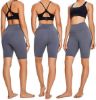Picture of High Waist Hip Lifting Yoga Shorts Solid Color Elastic Peach Hip Sports Pants High Elastic Tight Mid-Pants