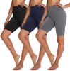 Picture of High Waist Hip Lifting Yoga Shorts Solid Color Elastic Peach Hip Sports Pants High Elastic Tight Mid-Pants