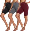 Picture of High Waist Hip Lifting Yoga Shorts Solid Color Elastic Peach Hip Sports Pants High Elastic Tight Mid-Pants