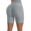 图片 提臀瑜伽短裤 纯色弹力蜜桃臀运动裤 高弹紧身中裤