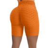 图片 提臀瑜伽短裤 纯色弹力蜜桃臀运动裤 高弹紧身中裤