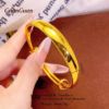 Picture of Long-Lasting Non-Fading Brass Gold-Plated Smooth-Surface Slide Bracelet for Women – Simple, Stylish, Lite-Luxury Plain Band with Adjustable Size