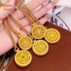 Picture of Brass Gold Plated Point Drill Rotatable Eight Treasure Compass Pendant Gold Shop Same Style Women's Light Luxury High-end Sense Woolen Chain Pendant