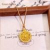 Picture of Brass Gold Plated Point Drill Rotatable Eight Treasure Compass Pendant Gold Shop Same Style Women's Light Luxury High-end Sense Woolen Chain Pendant