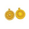 Picture of Brass Gold Plated Point Drill Rotatable Eight Treasure Compass Pendant Gold Shop Same Style Women's Light Luxury High-end Sense Woolen Chain Pendant