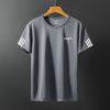 Picture of T-Shirt Men's Fashion Summer 2026 New Light Plate Ice Silk Quick-drying Clothes Short-sleeved Elastic Mesh Round Neck Thin