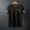 Picture of T-Shirt Men's Fashion Summer 2026 New Light Plate Ice Silk Quick-drying Clothes Short-sleeved Elastic Mesh Round Neck Thin