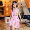 Picture of Summer Children's Cotton Silk Pajamas Nightgown Little Girl's Cotton Silk Dress Thin Baby Girl's Nightgown Summer Home Clothes