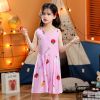 Picture of Summer Children's Cotton Silk Pajamas Nightgown Little Girl's Cotton Silk Dress Thin Baby Girl's Nightgown Summer Home Clothes