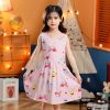 Picture of Summer Children's Cotton Silk Pajamas Nightgown Little Girl's Cotton Silk Dress Thin Baby Girl's Nightgown Summer Home Clothes