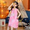 Picture of Summer Children's Cotton Silk Pajamas Nightgown Little Girl's Cotton Silk Dress Thin Baby Girl's Nightgown Summer Home Clothes