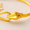 Picture of Gold-Tone Geometric Snake Chain Bracelet