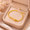 Picture of Gold-Tone Geometric Snake Chain Bracelet